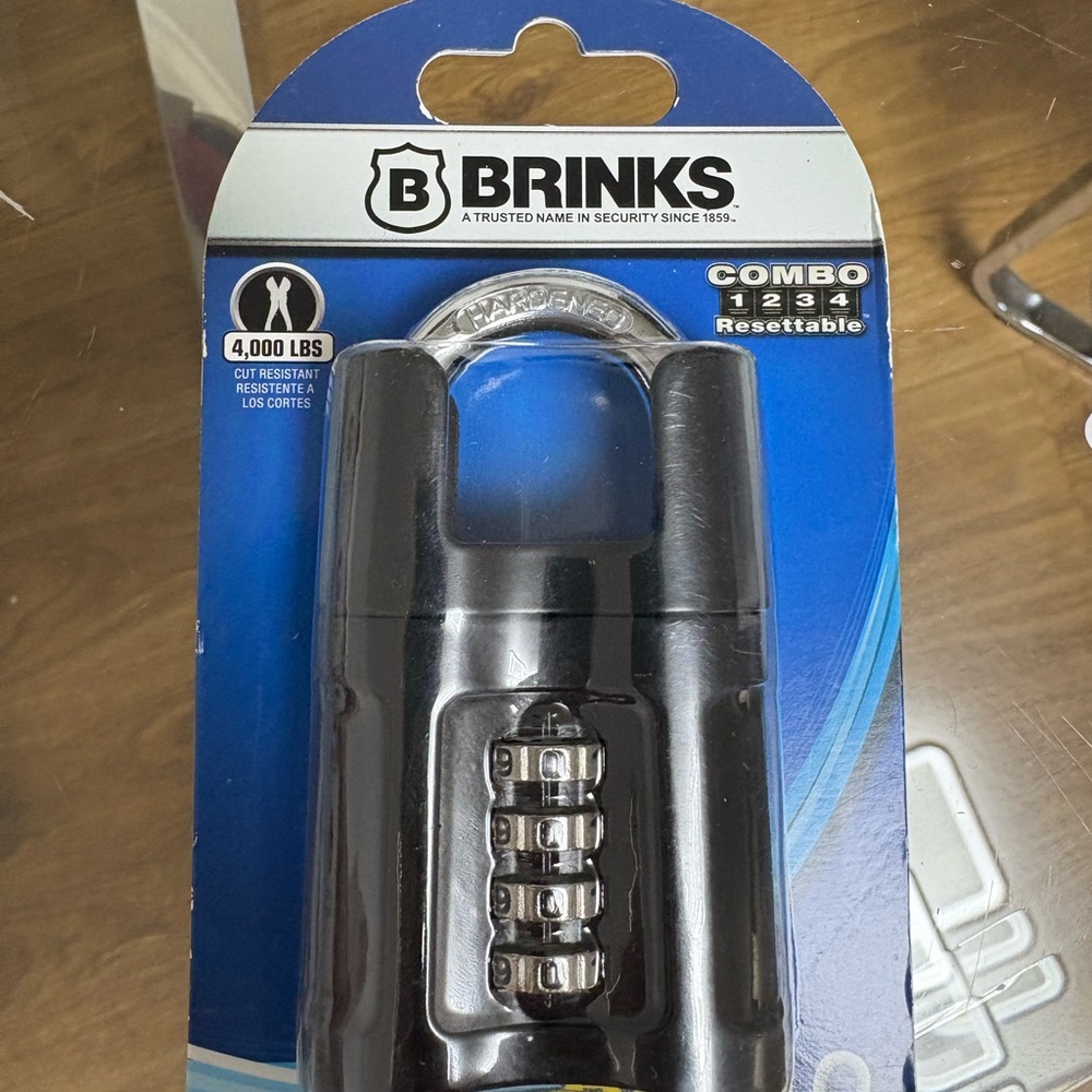 Brinks Silver 4-Dial Combination Padlock - Picture 2 of 2